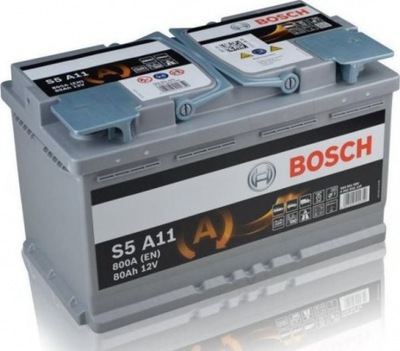 BOSCH S5A11 AGM 80AH S5 800A СТАРТ СТОП