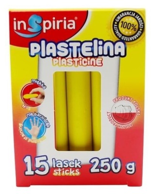 Plastelina żółta 15 lasek 250g