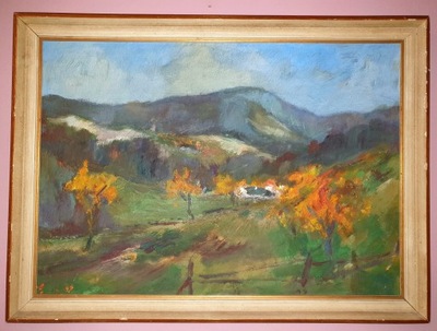 Młodopolski obraz szkoła krakowska widok na góry