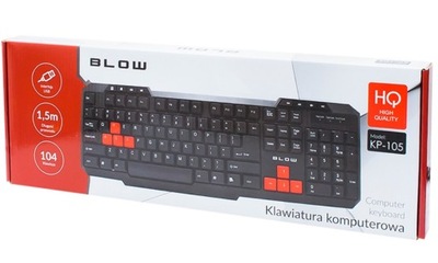 Klawiatura BLOW KP-105 USB czarna / 9490