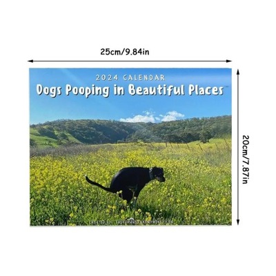 Dog Calendar Funny Calendar With Dogs Pooping In Beautiful Places Dog