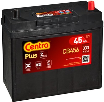 АКУМУЛЯТОР CENTRA PLUS 12V 45AH 330A CB456