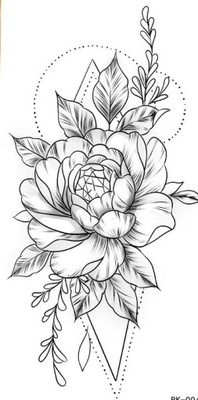 Tatuaż zmywalny kwiaty