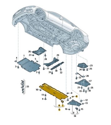 Захист підлога середина ліва audi a6 a7 c8 aso фото №1