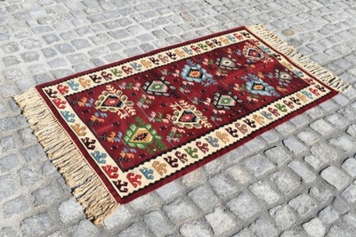 STARY TKANY WEŁNIANY WSCHODNI KILIM 0,93/1,90m