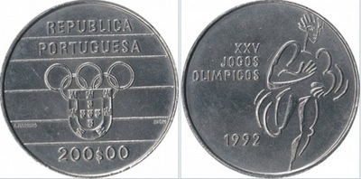 Portugalia 200 eskudo Barcelona 1992 rok
