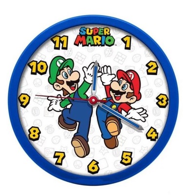 Zegar ścienny Super Mario wiszący 25cm zegarek