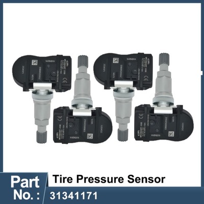 4 PC. SENSOR PRESSURE IN OPONACH TPMS 31341171 VOLVO C30 S60 S70 S80 V40 V60 V70  