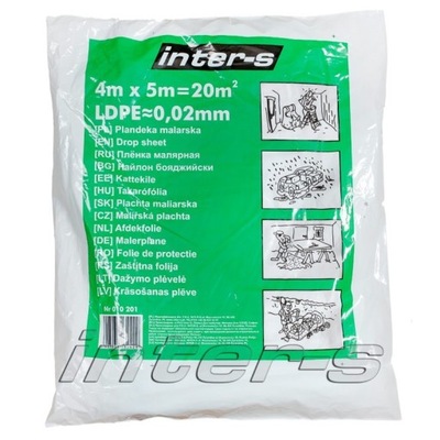 Folia malarska Inter-S 4 m x 5 m x 20 µm