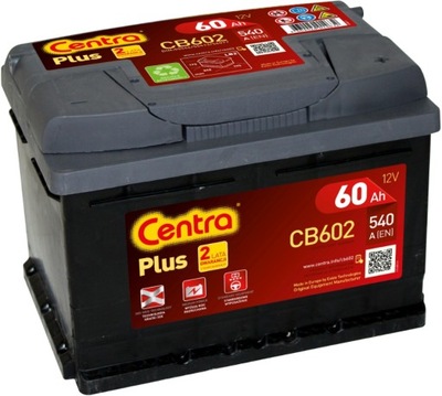 АККУМУЛЯТОР CENTRA PLUS 60AH 540A CB602