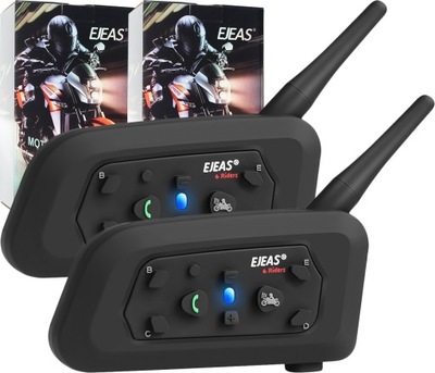 2X ИНТЕРКОМ МОТОЦИКЛЕТНЫЙ EJEAS V6 PRO 1200M 850MAH