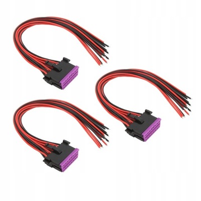 3 PIEZAS 16 PIN CONEXION DE APRIETO CABLES 30CM OBD2  