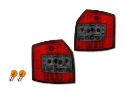 Фонари задние led к audi a4 b6 00-04 avant red smoke фото №1