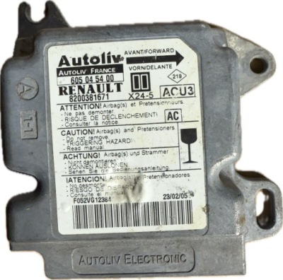 Модуль подушки безопасности воздушной renault mascott master 605045400 8200381671 фото №1