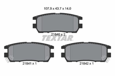 TEXTAR 2184002 ZAPATAS DE FRENADO  