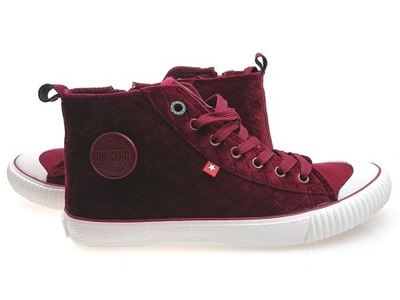 TRAMPKI WYSOKIE DAMSKIE BIG STAR GRANAT BORDO 36