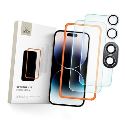 Szkło hartowane Tech-Protect Supreme Set do iPhone 16 Plus