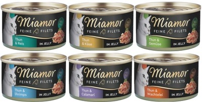 Miamor Feine Filets in Jelly | Mix z tuńczykiem 6x100g