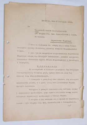 CIESZYN 1938 NIEPODLEGŁOŚĆ KATOWICE ŚLĄSK KOLEJ