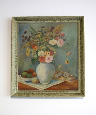 Obraz olejny "Kwiaty w wazonie"; 2460