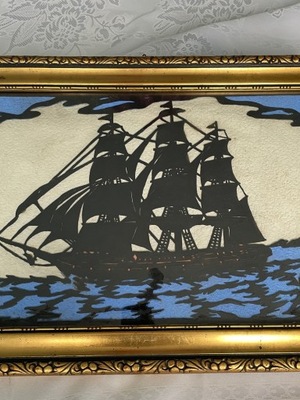 ŻAGLOWIEC Duża Oprawiona WYCINANKA