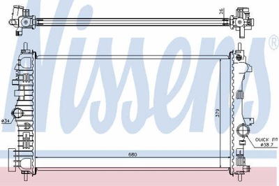 РАДИАТОР ВОДЫ NISSENS 630716