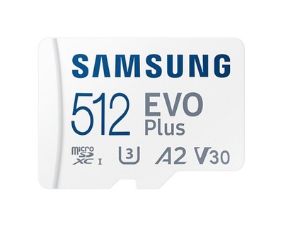 Samsung microSD Card EVO PLUS 512 GB, MicroSDXC, F