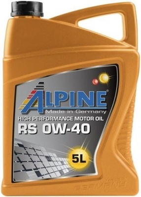 ALPINE RS 0W40 A3/B4 SN/CF VW 502.00/505.00 5L