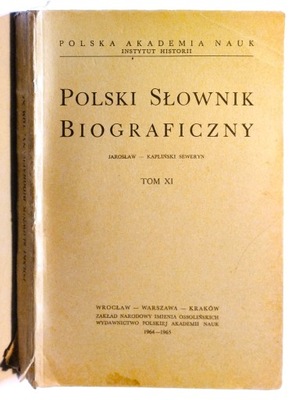 Polski Słownik Biograficzny TOM XI REPRINT