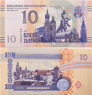 10 złotych Karków 2017 r. Nieobiegowy