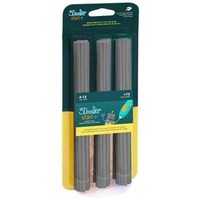 3DOODLER START FILAMENT ECO 2.5MM, 75 SZTUK, KOALA GRAY , 3DS-ECO08-GREY-75