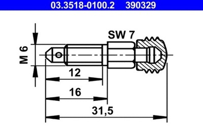 SEPARADOR DE AIRE DE FRENADO 7X31,5 M6X1 03.3518-0100.2  