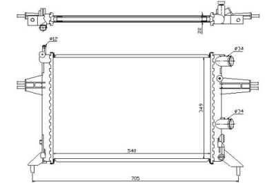Nissens радіатор двигуна opel astra g astra g cla фото №1
