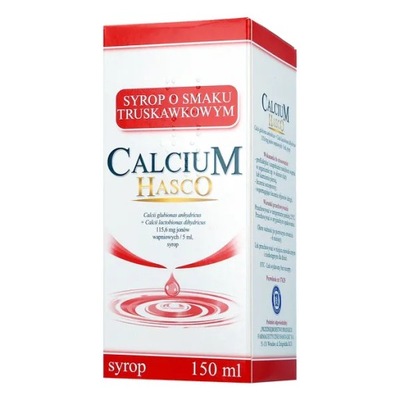 HASCO CALCIUM Syrop o smaku truskawkowym 150 ml