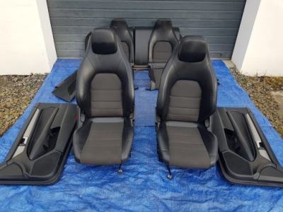 Mercedes w207 c207 coupe сидіння заднє сидіння обшивки комплект напівшкіра фото №1