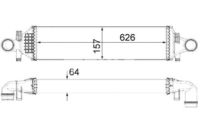 MAHLE ІНТЕРКУЛЕР MERCEDES A W169 A W176 B SPORTS TOURER W246 W242