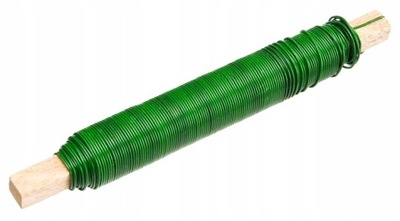 Drut florystyczny na kołku zielony - 100g