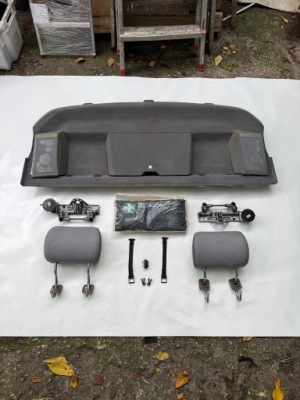 Полиця задня mercedes w124 складний підголівники комплект набір фото №1