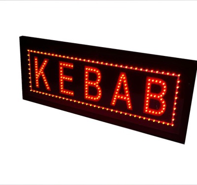 Reklama diodowa KEBAB 80x30 cm zewnętrzna NEON szyld