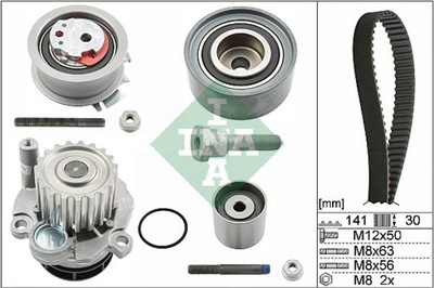 INA 530046330 КОМПЛЕКТ ГРМ Z РЕМНЕМ + НАСОС ВОДЫ A