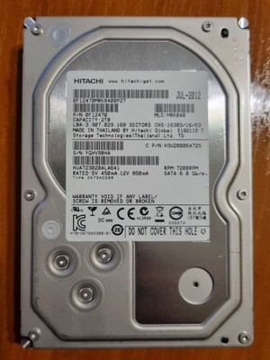 Dysk twardy HDD Hitachi 2TB SATA III 3,5"