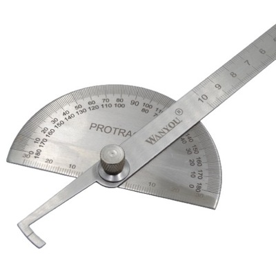 kątomierz z linijką przymiar kąta 0-180' 195mm LINIAŁ