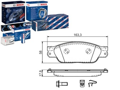 Bosch гальмівні колодки гальмівні jaguar перед s-type bosch фото №1