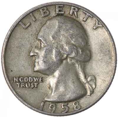 1/4 dolara - Quarter Dollar Waszyngton -USA- 1958