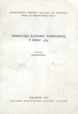 Inwentarze katedry wawelskiej z roku 1563