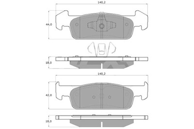 TOMEX BRAKES КОЛОДКИ ТОРМОЗНЫЕ DACIA SANDERO 13- ПЕРЕД