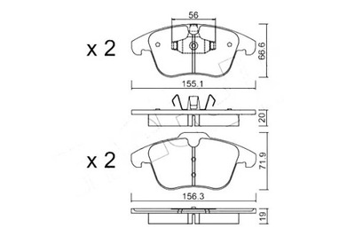 КОЛОДКИ ТОРМОЗНЫЕ ПЕРЕД FORD S-MAX 06- METELLI