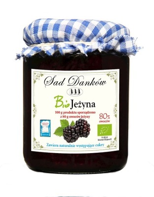 Dżem JEŻYNA 80% BIO 260g - Sad Danków