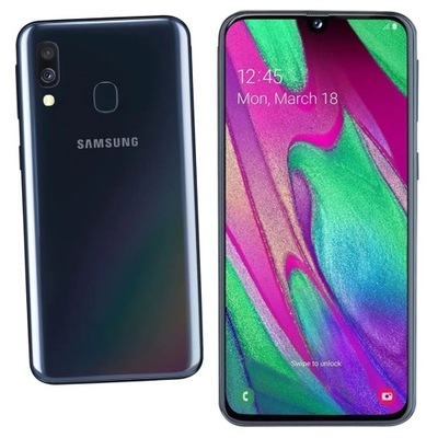 SUPER Smartfon Samsung Galaxy A40 DUAL SIM 4 GB / 64 GB czarny