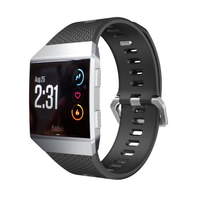 Pasek Zamienny Silikonowy / FitBit Ionic / Czarny